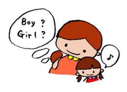 Feeling of a pregnant woman and the baby sticker #3396215