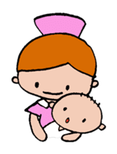 Feeling of a pregnant woman and the baby sticker #3396230