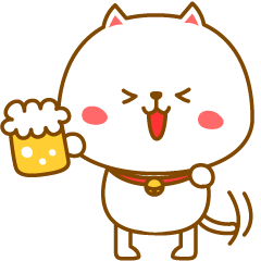 Basic sticker of a cute cat
