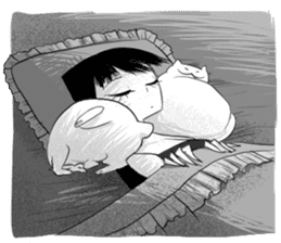 Flora and Oscar the cat slaves sticker #3397020