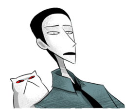 Flora and Oscar the cat slaves sticker #3397031