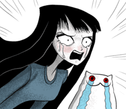 Flora and Oscar the cat slaves sticker #3397034