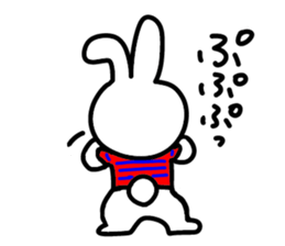 Poker-face rabbit sticker #3397144