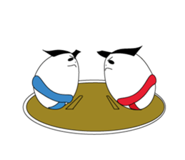 egg of sumo wrestlers sticker #3397314