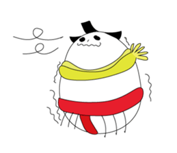 egg of sumo wrestlers sticker #3397317
