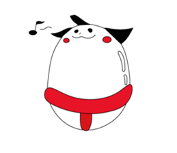 egg of sumo wrestlers sticker #3397318
