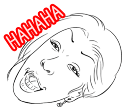 Funny face sticker(Female) vol.4 sticker #3397370