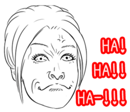 Funny face sticker(Female) vol.4 sticker #3397373