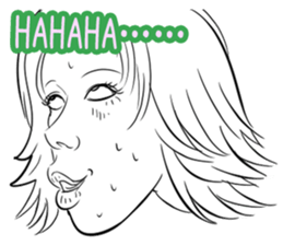 Funny face sticker(Female) vol.4 sticker #3397375