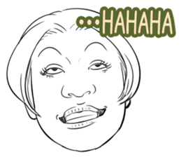 Funny face sticker(Female) vol.4 sticker #3397380