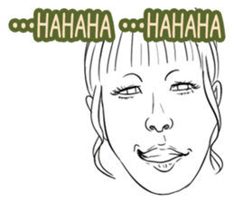 Funny face sticker(Female) vol.4 sticker #3397381