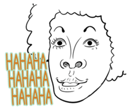 Funny face sticker(Female) vol.4 sticker #3397383