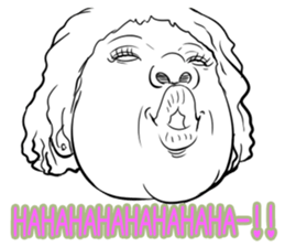 Funny face sticker(Female) vol.4 sticker #3397386