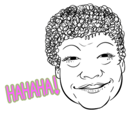 Funny face sticker(Female) vol.4 sticker #3397388