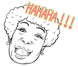 Funny face sticker(Female) vol.4 sticker #3397395