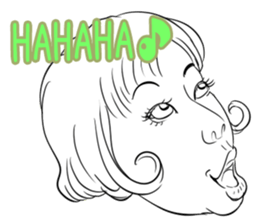 Funny face sticker(Female) vol.4 sticker #3397398