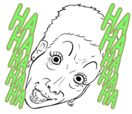 Funny face sticker(Female) vol.4 sticker #3397399