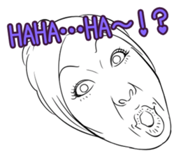 Funny face sticker(Female) vol.4 sticker #3397402