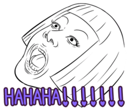 Funny face sticker(Female) vol.4 sticker #3397404