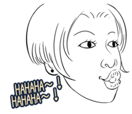 Funny face sticker(Female) vol.4 sticker #3397407
