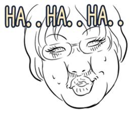 Funny face sticker(Female) vol.4 sticker #3397408