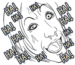 Funny face sticker(Female) vol.4 sticker #3397409