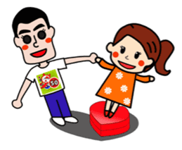 Lovey-dovey couple life sticker #3397890