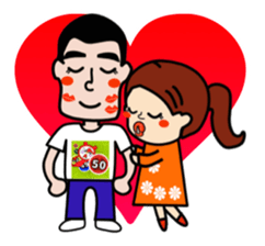 Lovey-dovey couple life sticker #3397892