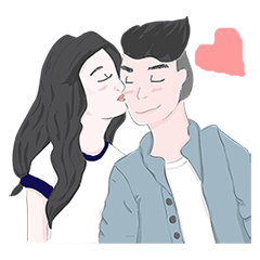 LEA & RYUU (Couple Love Stickers)