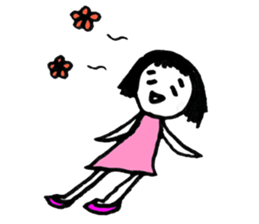 Magic marker girl sticker #3401930