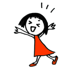 Magic marker girl sticker #3401932