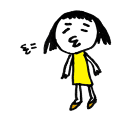 Magic marker girl sticker #3401933