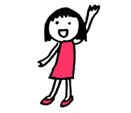 Magic marker girl sticker #3401934