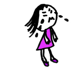 Magic marker girl sticker #3401935