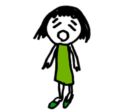 Magic marker girl sticker #3401937