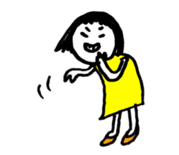 Magic marker girl sticker #3401938