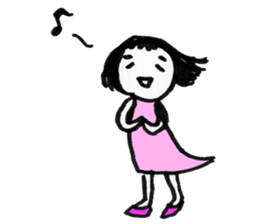 Magic marker girl sticker #3401940