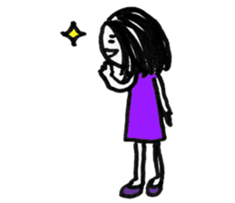 Magic marker girl sticker #3401942