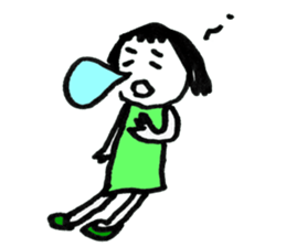 Magic marker girl sticker #3401943