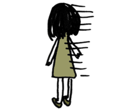 Magic marker girl sticker #3401944