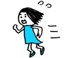 Magic marker girl sticker #3401946
