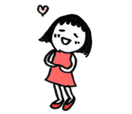 Magic marker girl sticker #3401947