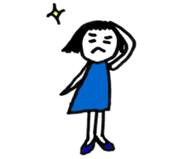 Magic marker girl sticker #3401948