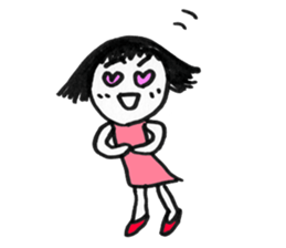 Magic marker girl sticker #3401949