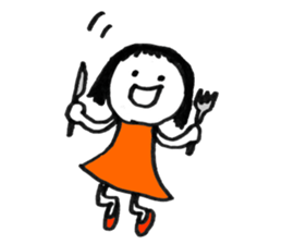 Magic marker girl sticker #3401950