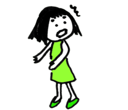 Magic marker girl sticker #3401953