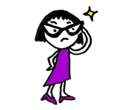 Magic marker girl sticker #3401954