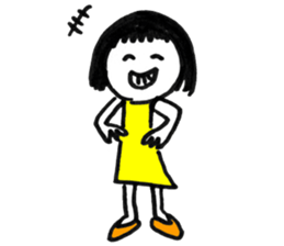 Magic marker girl sticker #3401955