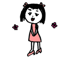 Magic marker girl sticker #3401956