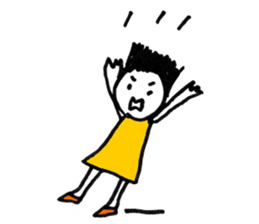 Magic marker girl sticker #3401957